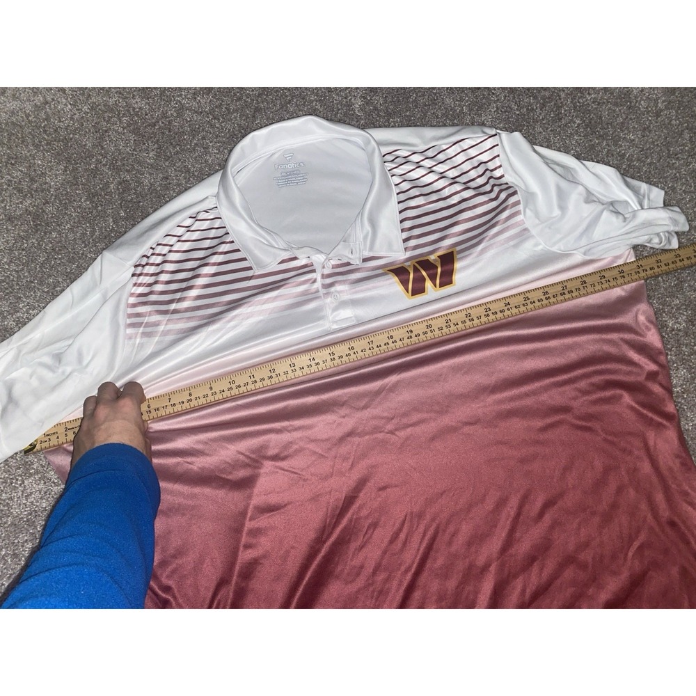 Fanatics Washington Commanders Football Team Polo Mens Size 4XLT Color Block - Picture 3 of 6